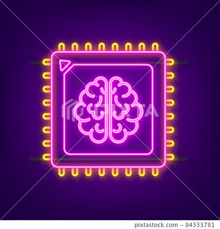 Brain. Digital brain in hand. Neural network. IQ testing. Brainstorm think idea. Vector stock illustration. Brain. Digital brain in hand. Neural network. IQ testing. Brainstorm think idea. Vector stock illustration. 84333781