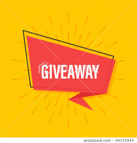 Modern flat style template with giveaway megaphone for banner design. Social media like icon concept. Vector illustration Modern flat style template with giveaway megaphone for banner design. Social media like icon concept. Vector illustration 84333934