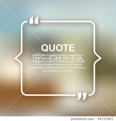 Quote frames. Blank template with print information design quotes. Vector stock illustration. 84333961