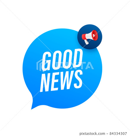 Megaphone with good news. Megaphone banner. Web design. Vector stock illustration Megaphone with good news. Megaphone banner. Web design. Vector stock illustration 84334307