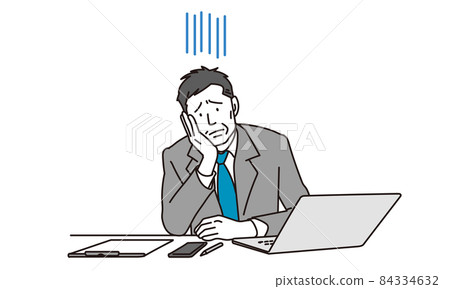 陷入困境的中年商人 陷入困境的中年商人 84334632