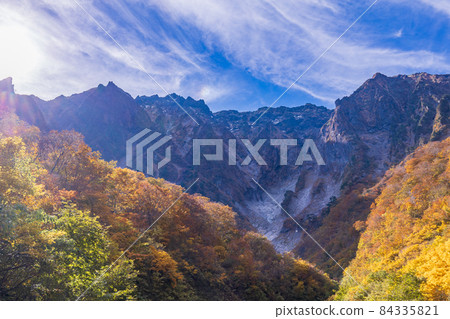 (Gunma Prefecture) Tanigawadake Ichinokurazawa's autumn leaves (Gunma Prefecture) Tanigawadake Ichinokurazawa's autumn leaves 84335821