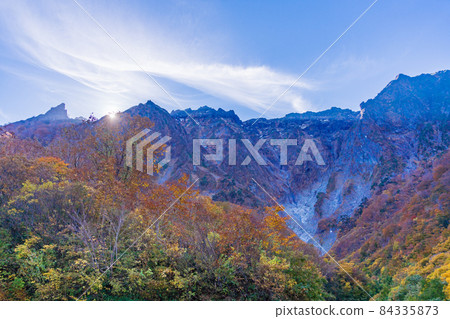 (Gunma Prefecture) Tanigawadake Ichinokurazawa's autumn leaves (Gunma Prefecture) Tanigawadake Ichinokurazawa's autumn leaves 84335873