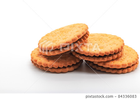 Stacked chocolate sandwich biscuits Stacked chocolate sandwich biscuits 84336083