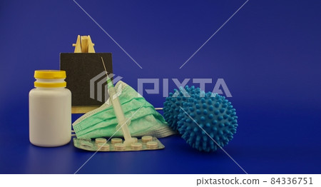 Virus pandemic and possible vaccine concept 84336751