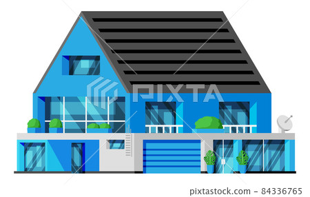Modern Energy Efficient Building Isolated. Modern Energy Efficient Building Isolated. 84336765