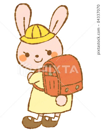 兔子小學女生插畫 84337070