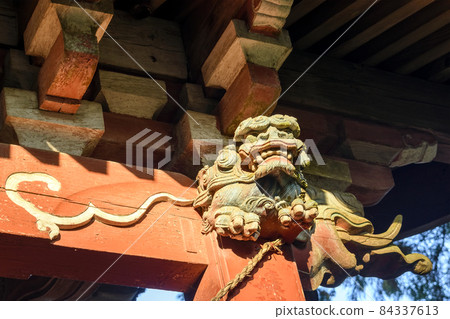 Shotoyama Nihonji Temple Myomi Shichimengu Shrine Round carving of lions Shotoyama Nihonji Temple Myomi Shichimengu Shrine Round carving of lions 84337613