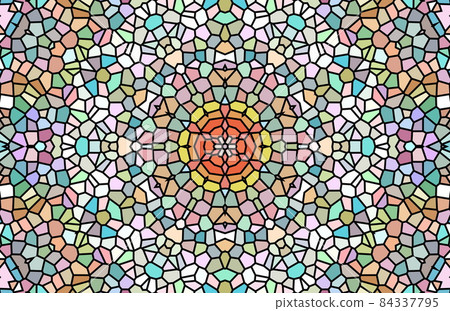 Stained glass-like geometric pattern design Stained glass-like geometric pattern design 84337795
