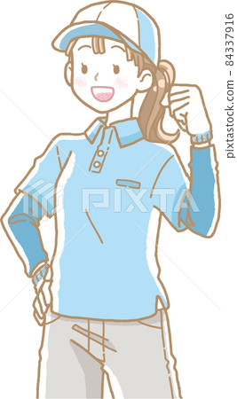 移動工人女性的插圖 84337916