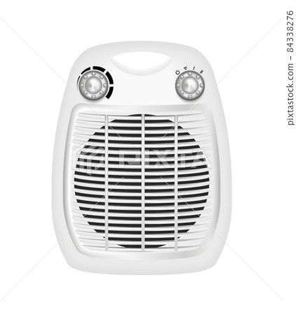 Fan Heater Realistic Compoition 84338276
