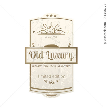 Old Luxury Label Composition 84338277