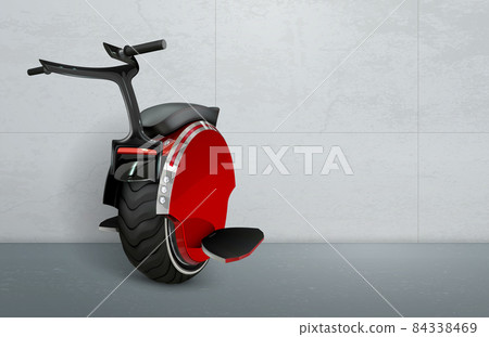 Monowheel Cycle Realistic Composition Monowheel Cycle Realistic Composition 84338469