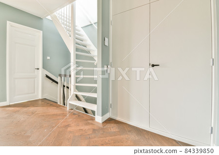 Delightful staircase with nice and comfortable handcuffs 84339850