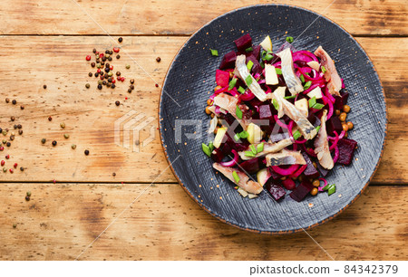 Classic herring salad Classic herring salad 84342379