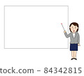 指向白板和解釋的女商人 84342815