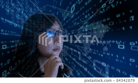 Digital sales, work from home, telework, digitization of large cities by IoT Image of background image Digital sales, work from home, telework, digitization of large cities by IoT Image of background image 84342879