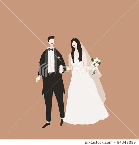 Bride and groom with arms crossed, wedding, wedding, 84342889