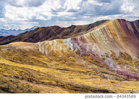 Palccoyo Rainbow Mountains in Peru Palccoyo Rainbow Mountains in Peru 84343569