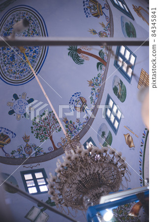Synagogue in Safed Old City, a Jewish sanctuary north of Galilee in northern Israel 84345841