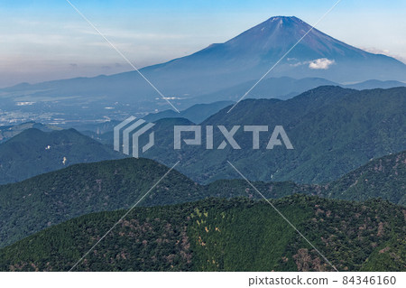 Mt. Fuji in summer seen from Tanzawa Omote Ridge and Sannoto 84346160