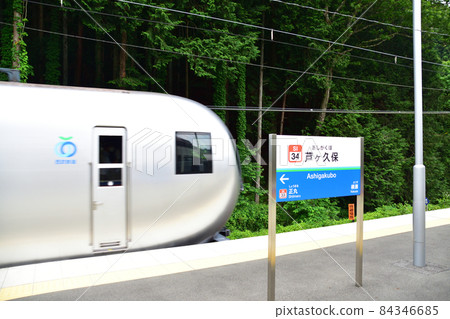 2021 Scenery from the train window from Seibu Ikebukuro Line Higashi-Hino Station to Seibu-Chichibu Station on the Chichibu Line 84346685