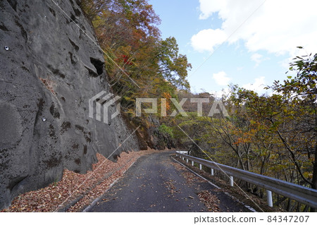 Kiryu City, Gunma Prefecture Autumn leaves on the forest road on the Midori City side of the Sankyo Line, which connects the upper reaches of the Kiryu River to Lake Kusagi Kiryu City, Gunma Prefecture Autumn leaves on the forest road on the Midori City side of the Sankyo Line, which connects the upper reaches of the Kiryu River to Lake Kusagi 84347207