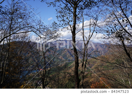 Looking toward Lake Kusagi from the forest road on the Midori City side of the Sankyo Line, which connects Lake Kusagi from the upper reaches of the Kiryu River in Kiryu City, Gunma Prefecture. Looking toward Lake Kusagi from the forest road on the Midori City side of the Sankyo Line, which connects Lake Kusagi from the upper reaches of the Kiryu River in Kiryu City, Gunma Prefecture. 84347523