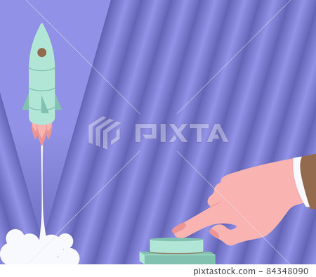 Man Hand Pressing Button To Launch Rocket To Space For New Horizons. Businessman Pushing Switch To Commence The Space Shuttle To The Skies For Better Ideas. Man Hand Pressing Button To Launch Rocket To Space For New Horizons. Businessman Pushing Switch To Commence The Space Shuttle To The Skies For Better Ideas. 84348090