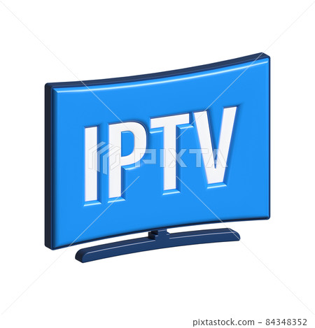 Iptv Badge, icon, logo 3D stock illustration Iptv Badge, icon, logo 3D stock illustration 84348352