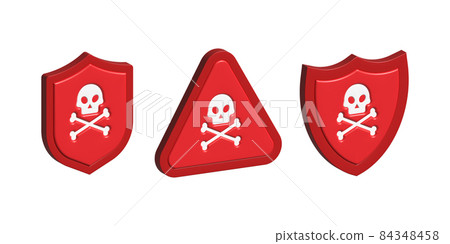 A sign of attention to the virus. stock illustration A sign of attention to the virus. stock illustration 84348458