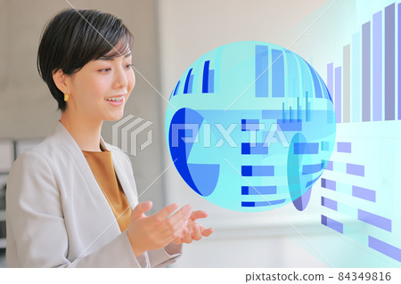 Female looking at the sphere of DX image_data 1 Female looking at the sphere of DX image_data 1 84349816