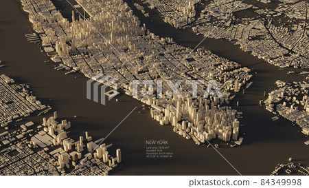 city map. 3d map of. city from above 3d illustration. Vertical poster map. 84349998