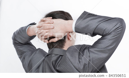 rear view.dreams of a young businessman looking at copy space rear view.dreams of a young businessman looking at copy space 84350651