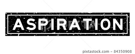 Grunge black aspiration word square rubber seal stamp on white background Grunge black aspiration word square rubber seal stamp on white background 84350908