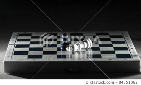 black and white kings on a chess Board . the concept of victory black and white kings on a chess Board . the concept of victory 84351062