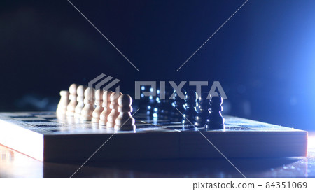 Composition of the chess pieces on chess board Composition of the chess pieces on chess board 84351069