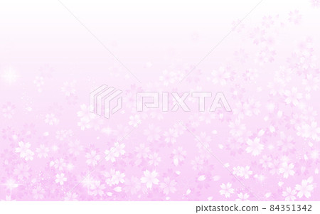 Spring background material, cherry blossom petals 84351342
