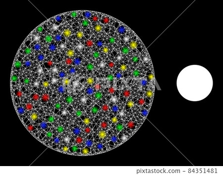 Glare Intersected Net Filled Circle Icon Glare Intersected Net Filled Circle Icon 84351481
