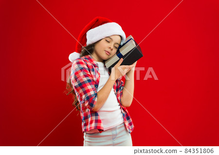 Present for Xmas. Christmas preparation. Childhood. 84351806