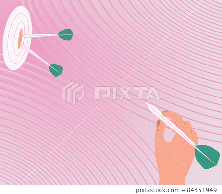 Presenting Message Hitting Target Concept, Abstract Announcing Goal, Bulletin Board Design, Announcement Information, Displaying Important Message, Target Markets Idea 84351949