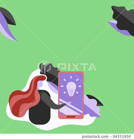 Lady Pressing Screen Of Mobile Phone Showing The Futuristic Technology. Palm Tapping Cell Phone Inside Room Presenting Modern Automation. Lady Pressing Screen Of Mobile Phone Showing The Futuristic Technology. Palm Tapping Cell Phone Inside Room Presenting Modern Automation. 84351950
