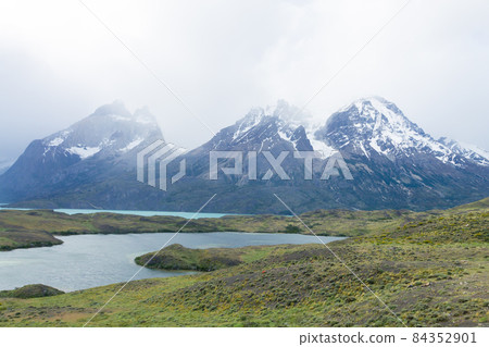 Chilean Patagonia landscape, Torres del Paine National Park 84352901