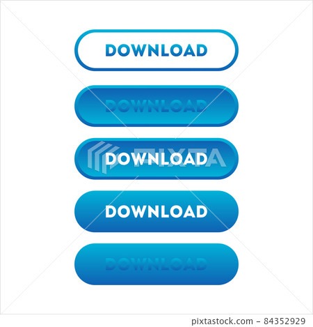 Icon set multi colored button in flat style. - Stock Illustration ...