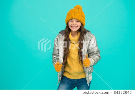 happy child feel comfortable and warm in padded jacket happy child feel comfortable and warm in padded jacket 84352943