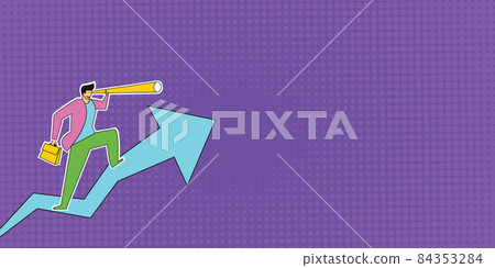 Man Standing Drawing Holding Graph Arrow Showing Business Growth. Businessman Design Stands While Grabbing Chart Diagram Displaying Increase And Rise. Man Standing Drawing Holding Graph Arrow Showing Business Growth. Businessman Design Stands While Grabbing Chart Diagram Displaying Increase And Rise. 84353284