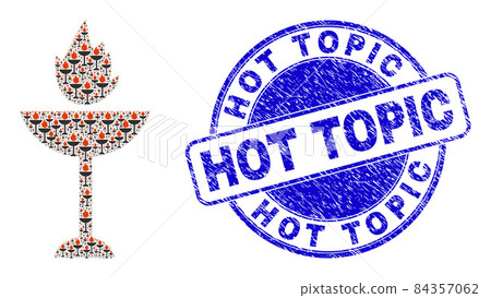Distress Hot Topic Badge And Fire Bowl Recursion Composition of Self Items 84357062