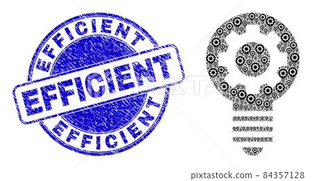 Distress Efficient Badge And Gear Bulb Recursion Collage of Self Items 84357128