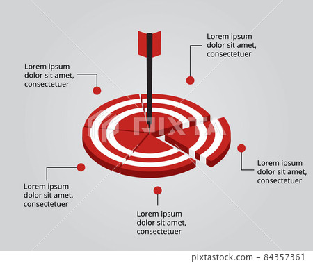 Goal template for infographic for presentation for 5 element Goal template for infographic for presentation for 5 element 84357361