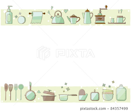廚具套裝 頂部和底部框架 綠色 廚具套裝 頂部和底部框架 綠色 84357499